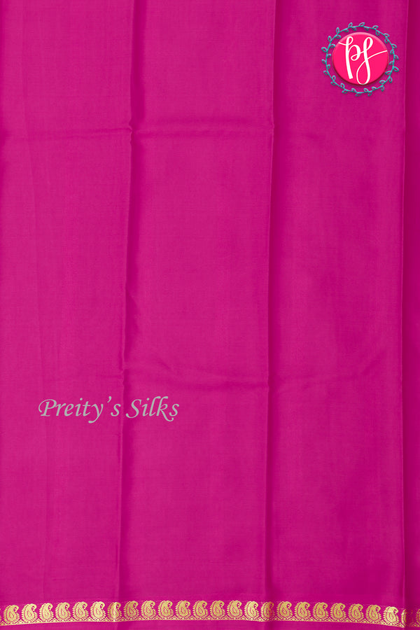 Pure Mysore Crepe Silk Saree-Pink-PA21766