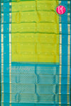 Pure Kanchipuram Silk Saree-Leamongreen And Tealblue-PA26216