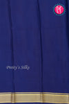 Pure Mysore Crepe Silk Saree-Bluishgrey And Navyblue- PA22389