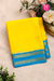Pure Mysore Crepe Silk Saree -Yellow And Skyblue-PF86103