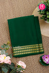 Pure Mysore Crepe Silk Saree-Bottlegreen-PA19578