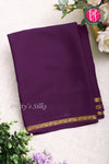 Pure Mysore Crepe Silk Saree -Wine-PF84177