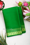 Pure Mysore Crepe Silk Saree -Parrotgreen-PA03096