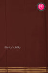 Pure Mysore Crepe Silk Saree-Rustorange And Deepmaroon-PA19960