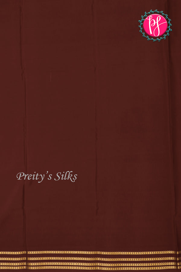 Pure Mysore Crepe Silk Saree-Rustorange And Deepmaroon-PA19960