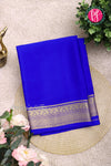 Pure Mysore Crepe Silk Saree-Royalblue-PF84310