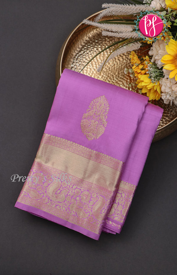 Pure Kanchipuram Silk Saree-Lavender-PF64174