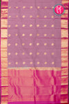 Half Pure Kanchipuram Silk Saree-Greyish-pink And Pink-PA35212