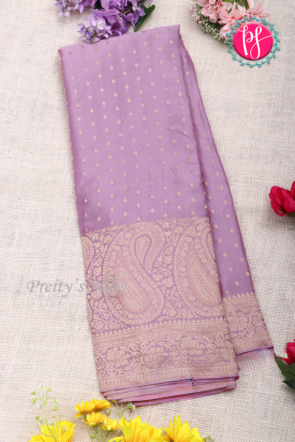 PURE KADDI BANARASI GEORGETTE SILK SAREE-Mauve-PA23833