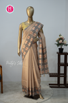 Soft Tussar Silk Saree With Bar Barry checks-PA55694