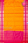 Pure Kanchipuram Silk Saree-Yellow And Pink-PA35455