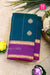 Half Pure Kanchipuram Silk Saree-Peacockblue And Purple-PA25965