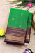 Half Pure Kanchipuram Silk Saree-Green And Deeppurple-PA25779