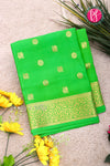 Pure Mysore Crepe Silk Saree -Parrotgreen -PF85868