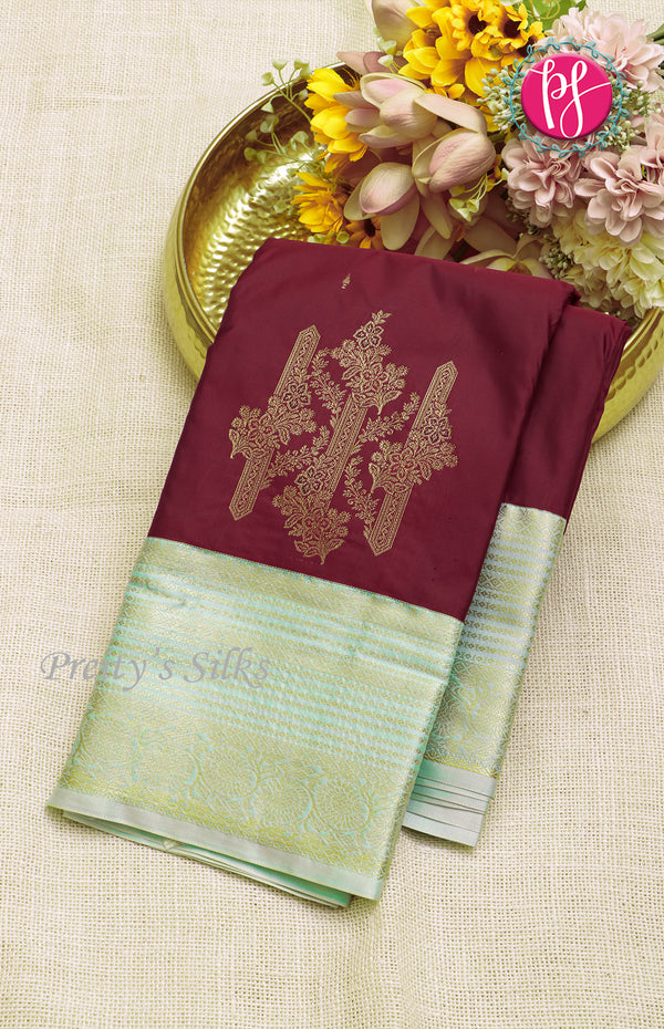 Half Pure Kanchipuram Silk Saree-PF60512