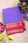 Pure Mysore Crepe Silk Saree-Lavender And Pink-PA19929