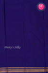 Pure Mysore Crepe Silk Saree- DeepPink And Navyblue-PA19960