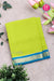 Pure Mysore Crepe Silk Saree -Limegreen And Ramablue-PA10650