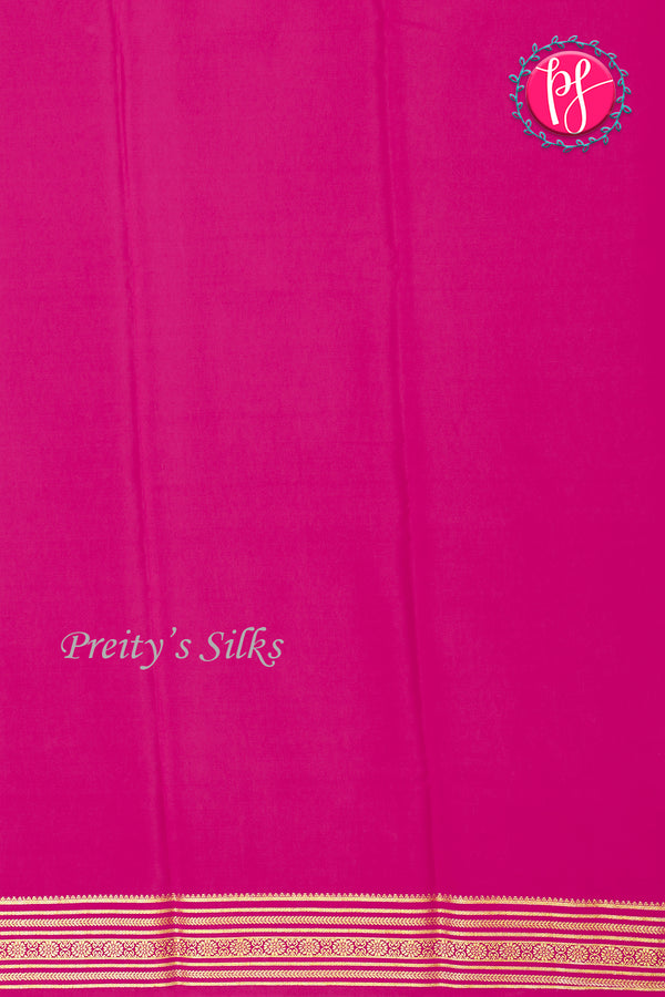 Pure Mysore Crepe Silk Saree-Mejentapink- PA35304