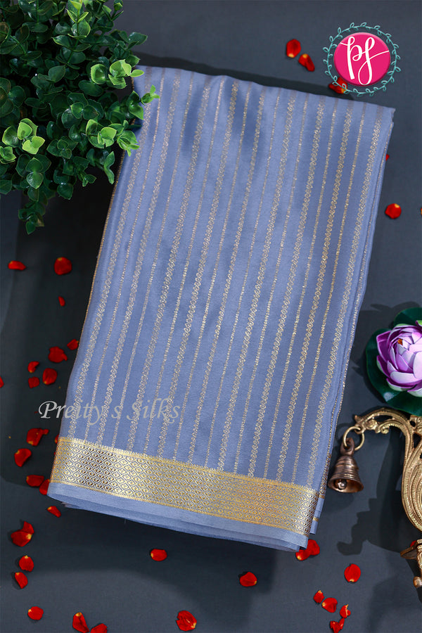 Pure Mysore Crepe Silk Saree -PF77442