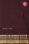Kanchipuram Soft Silk Saree-Metallicgreen And Deepbrown-PA27210