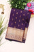 Pure Kanchipuram Silk Saree-Dark purple-PA04341