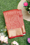 Pure Designer Crepe Silk Saree-Red-PA20203