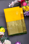 Half Pure Kanchipuram Silk Saree-Yellow And Green-PA25832