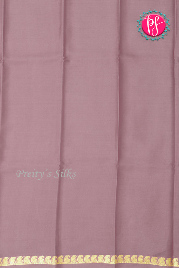 Pure Mysore Crepe Silk Saree-Greyishpink-PA21766