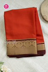 Pure Mysore Crepe Silk Saree-Rustorange And Deepmarron-PA55397