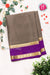 Pure Mysore Crepe Silk Saree -Dark Grey And Purple-PF82494
