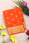 Pure Mysore Crepe Silk Saree -Orange-PF85868