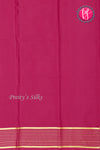 Pure Mysore Crepe Silk Saree-Royal Blue And Deepmejentapink-PA28865