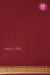 Pure Mysore Crepe Silk Saree -Rustorange And Maroon-PA10699