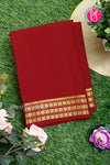 Pure Mysore Crepe Silk Saree-Maroon-PA19578
