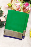 Pure Mysore Crepe Silk Saree-Bottlegreen And Navyblue-PF82729