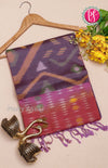 Pure Pochampally Soft Silk saree-Reddish Pink - Light lilac-PF38078