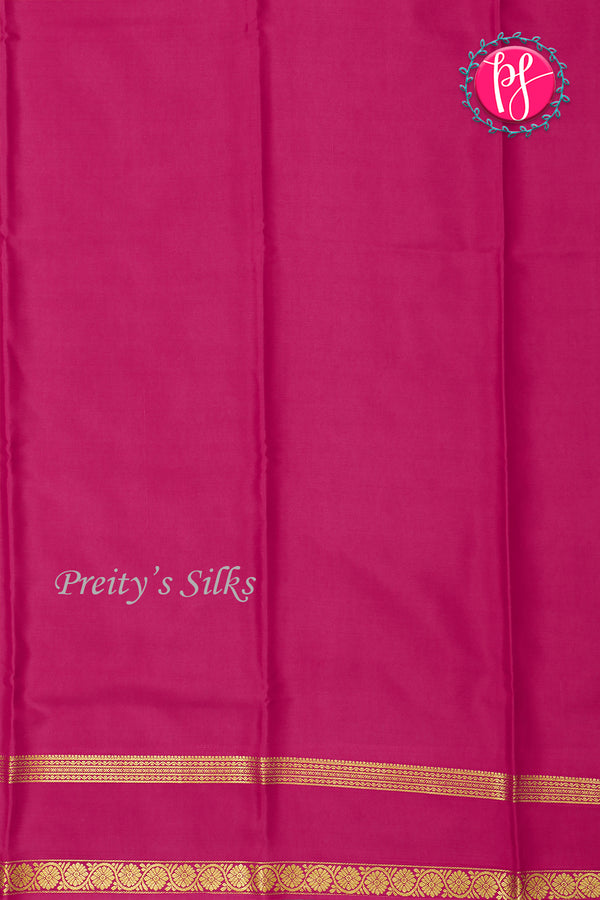 Pure Mysore Crepe Silk Saree-Pisatgreen And Pink- PA22264