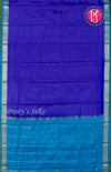 Pure Mysore Crepe Silk saree-Royal blue And Lightblue-PF37968