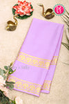 Pure Mysore Crepe Silk Saree-Gandaberunda Border-Mauve-PA20598