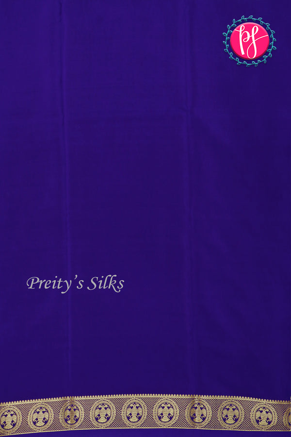 Pure Mysore Crepe Silk Saree-Navyblue-PA29132