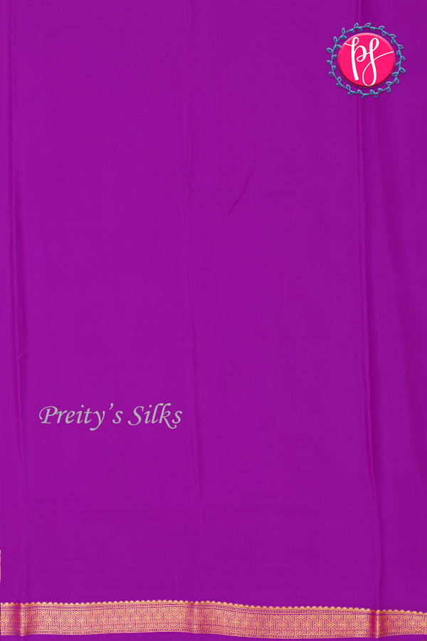 Pure Mysore Crepe Silk Saree-Lavender-PA33565