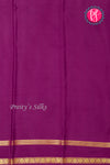 Pure Mysore Crepe Silk Saree-Grayish-pink And Wine- PA22264