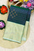 Pure Kanchipuram Silk Saree-Peacock Blue With Sea Green-PF81292