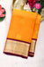 Half Pure Kanchipuram Silk Saree-Mangoyellow And Maroon-PF82197