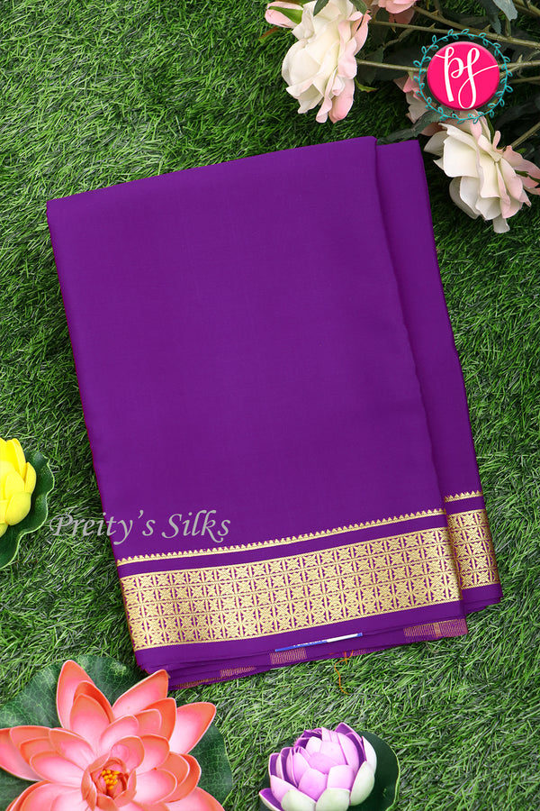 Pure Mysore Crepe Silk Saree-Voilet-PA20890
