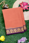 Pure Mysore Crepe Silk Saree-Gandaberunda Border-Softpink And Purple-PA19895