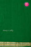 Pure Mysore Crepe Silk Saree-Mejentapink And Green-PA46766
