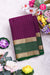 Half Pure Kanchipuram Silk Saree-Dark Plum And Bottle Green-PA25832