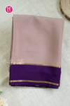 Pure Mysore Crepe Silk Saree-Slate Grey And Purple-PA55504